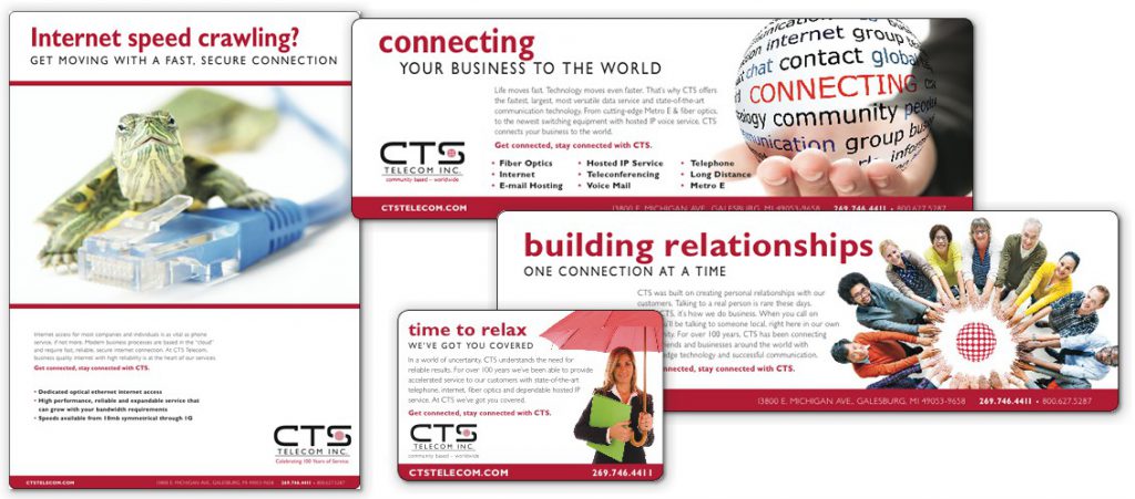Selection of CTS Telecom ads